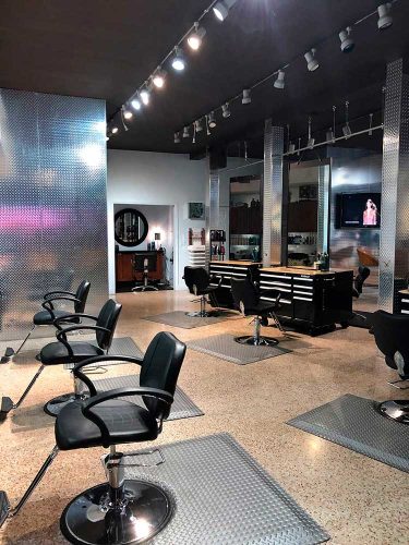 Interior view: Chair rentals available at Winter Park's top rated salon